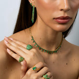 Emerald Double Linear Earring