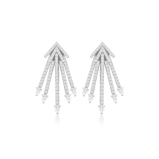 Diamond Starburst Ear Jacket & Earrings