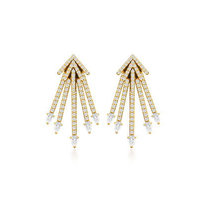 Diamond Starburst Ear Jacket & Earrings
