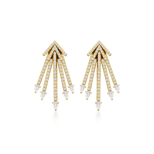 Diamond Starburst Ear Jacket & Earrings