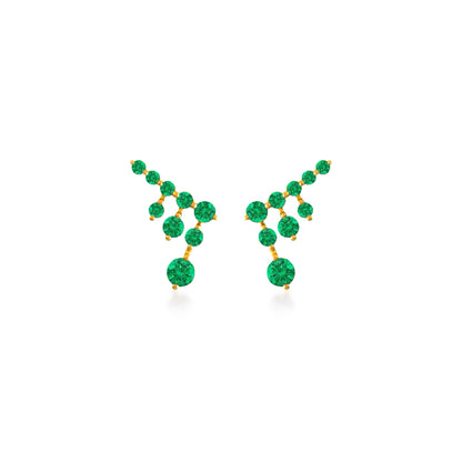 Petite Emerald Drip Stud