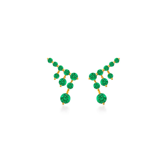 Petite Emerald Drip Stud