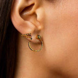 Fancy Color Pear And Cushion Cut Pave Eclipse Earrings