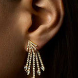 Diamond Starburst Ear Jacket & Earrings