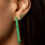 Petite Emerald Drip Stud