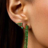 Petite Emerald Drip Stud