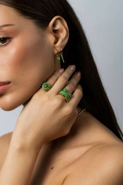 Emerald Center Stone Signet Ring