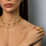 Fancy Color Diamond Marquise Pave Gap Ring