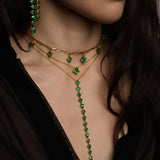 Dancing Emerald Kite Drop Necklace Small