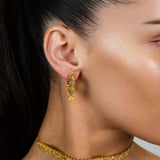 Stardust Fancy Color Diamond Pave Marquise Drop Hoops