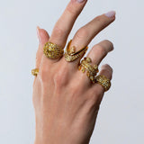 Dancing Fancy Color Diamond Reverse Drop Ring