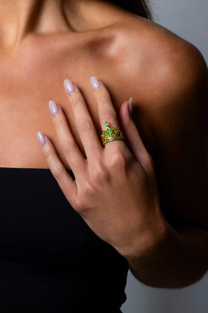 Emerald Couronne Ring
