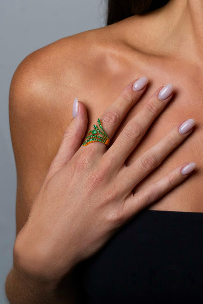 Emerald Vines Ring