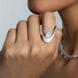 Petite Pear Shape Diamond Vanki Ring