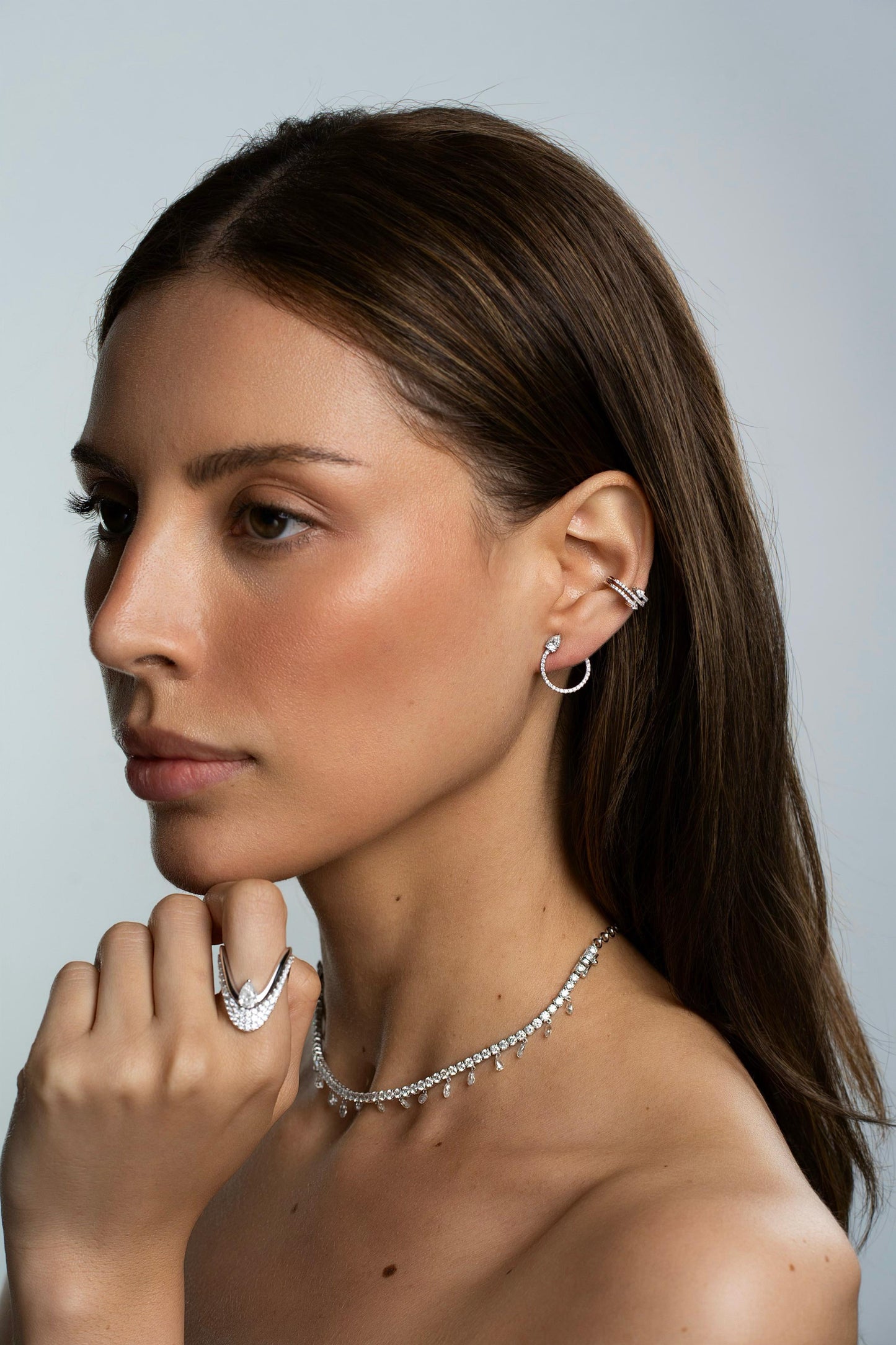 Diamond Pear Shape Vanki Ring