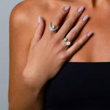 Diamond Marquise Pave Gap Ring