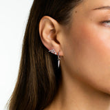 Diamond Pave Spike Huggies