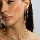 Fancy Color Diamond Bezel Necklace