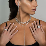 Multi Fancy Shape Diamond Drop 2 in 1 Bracelet & Necklace