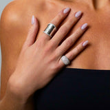 Diamond Edged Texture Ring