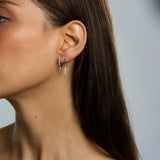 Diamond Pave Spike Huggies