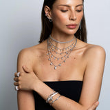 Pear And Emerald Cut Pave Eclipse Earrings