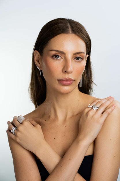 Petite  Multi Stone Diamond Vanki Ring