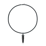 Black Diamond Bullet Cord Necklace