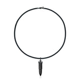 Black Diamond Bullet Cord Necklace