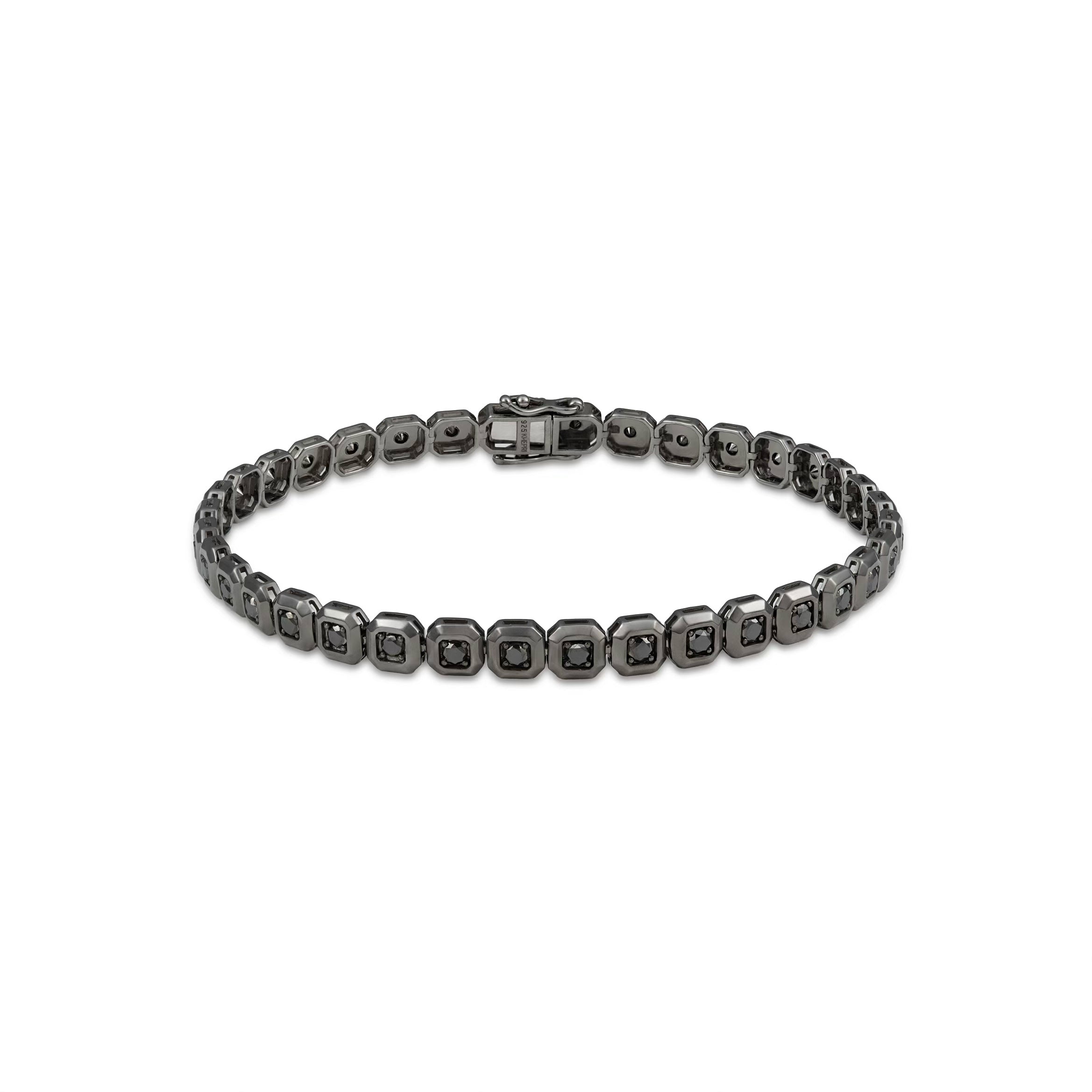 Black Diamond Radiant-Cut Bracelet