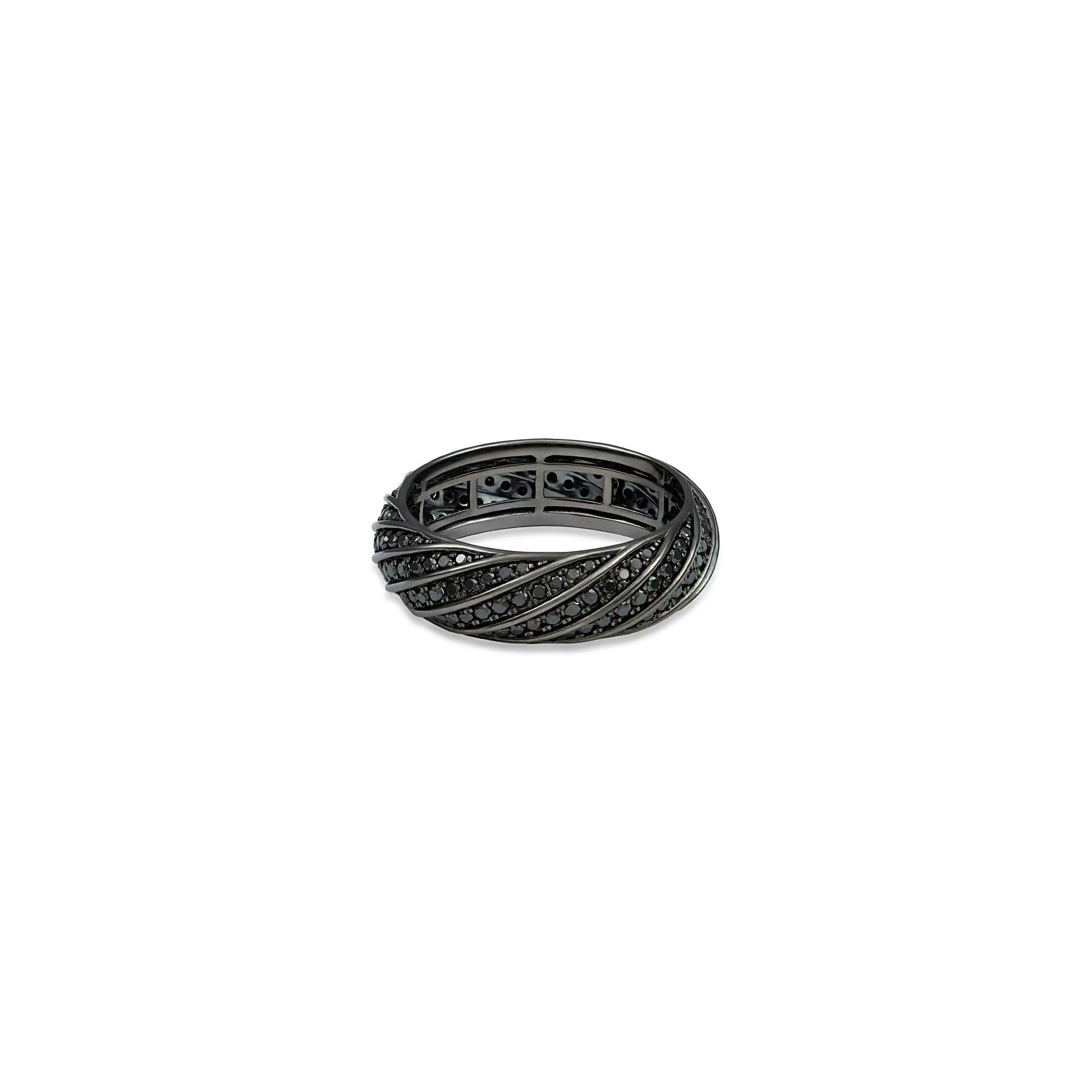 Black Diamond Snake Ring