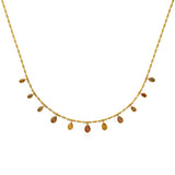 Cartouche Eleven Fancy Yellow Diamond Pear Drops Necklace
