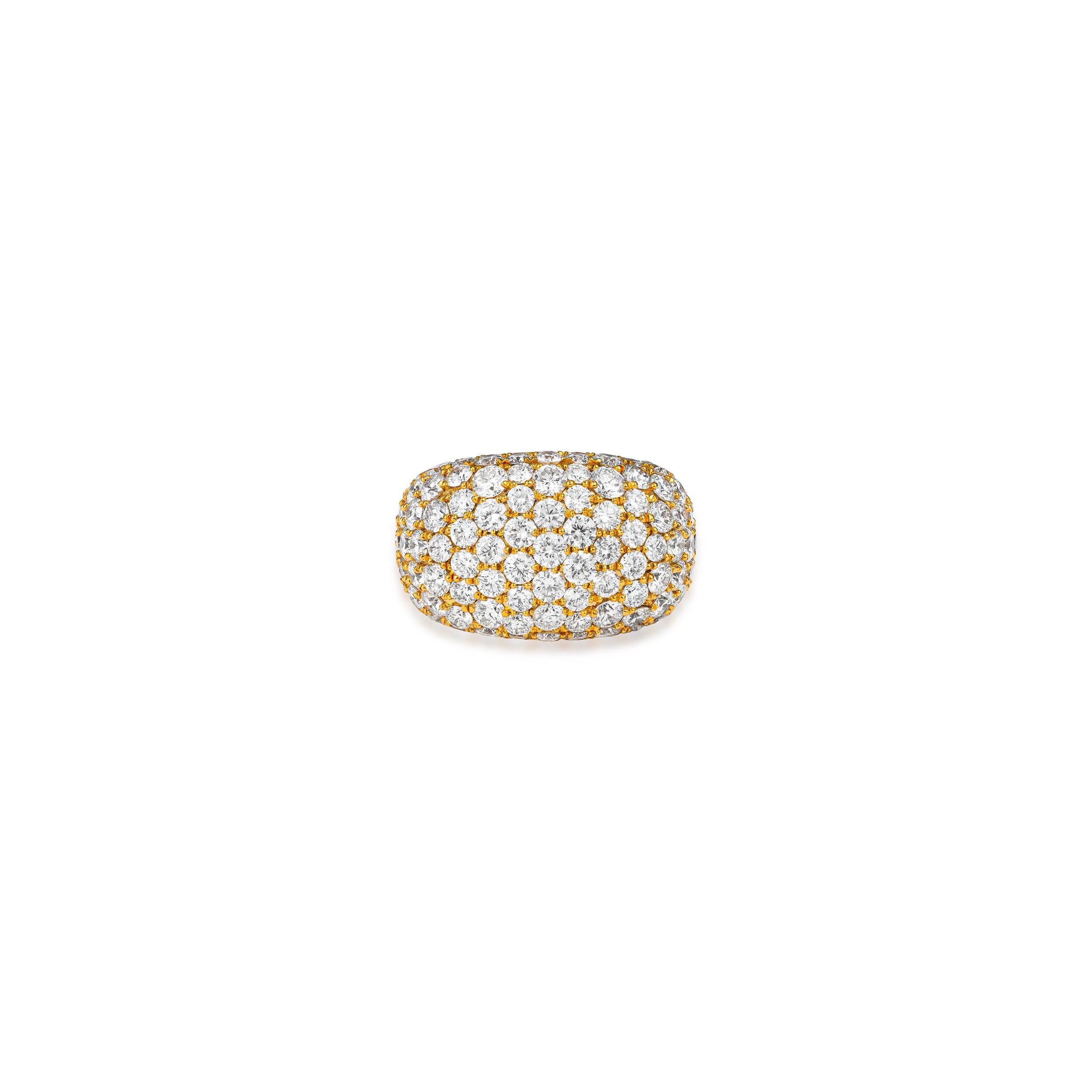 Diamond 6 Row Pinky Ring
