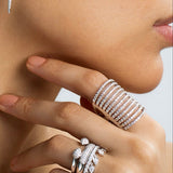 Dancing Diamond Reverse Drop Ring