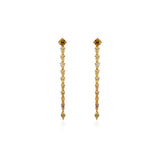 Dancing Linear Fancy Color Pear Diamond Drop Earrings
