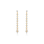 Dancing Linear Kite & Trillion Diamond Drop Earrings