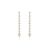 Dancing Linear Kite & Trillion Diamond Drop Earrings