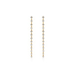 Dancing Linear Princess Diamond Drop Earrings