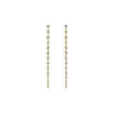 Dancing Linear Princess Diamond Drop Earrings
