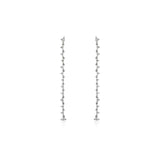 Dancing Linear Shield Diamond Drop Earrings