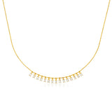 Diamond 15 Baguette Fringe Necklace