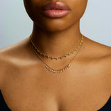 Diamond 15 Baguette Fringe Necklace