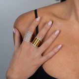 Diamond Edged Texture Ring