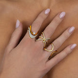 Orbit Diamond Drop Ring