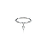Diamond Kite Drop Ring