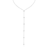 Diamond Marquise Lariat Necklace White Gold