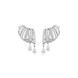 Diamond Pave Cage Pear Drops Earrings