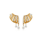 Diamond Pave Cage Pear Drops Earrings