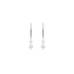 Double Drilled Diamond Huggies