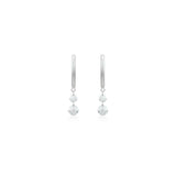 Double Drilled Diamond Huggies